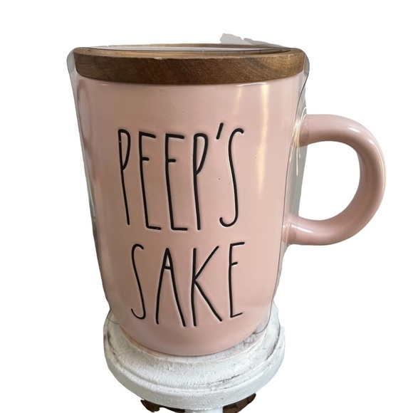 Rae Dunn Artisan Collection by Magenta PEEP'S SAKE Mug Wooden Top NWT - Picture 4 of 10